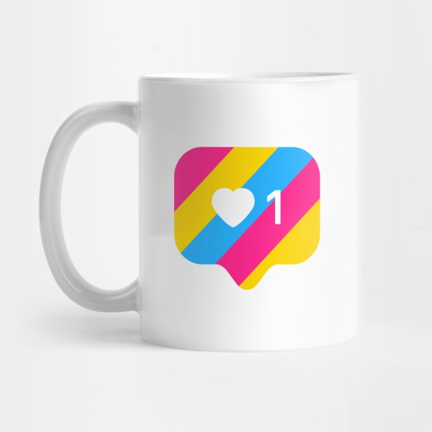 Instagram Heart Notification - Pansexual Pride Flag by socialdilemma